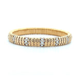 Load image into Gallery viewer, DEMEGLIO 18K Yellow Gold Diamond Station Stretchable Bracelet