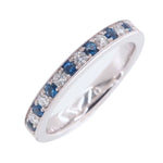 Load image into Gallery viewer, Diamond and Sapphire Eternity Ring