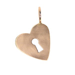 Load image into Gallery viewer, HEATHER B. MOORE Yellow Gold Cutout Keyhole Heart Charm