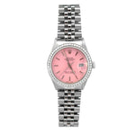 Load image into Gallery viewer, Pre-Owned Rolex Datejust 36mm Pink Dial Diamond Bezel 16014