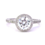Load image into Gallery viewer, Diamond Vintage Halo Engagement Ring
