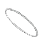 Load image into Gallery viewer, 14K White Gold Flexible Diamond Bangle Bracelet 0.75cttw