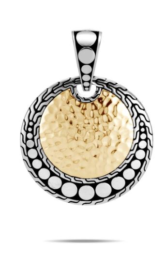 Dot Gold And Silver Round Enhancer Pendant