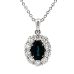 Load image into Gallery viewer, Sapphire and Diamond Pendant