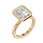 Load image into Gallery viewer, MICHAEL M 18K Yellow Gold Bezel Set Engagement Ring