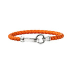Load image into Gallery viewer, JOHN HARDY Orange Leather Silver Hook Clasp Bracelet 5mm