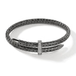 Load image into Gallery viewer, JOHN HARDY Spear Diamond Flex Cuff Black Rhodium