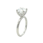 Load image into Gallery viewer, 14K White Gold Round Solitaire Engagement Ring With Hidden Diamond Halo
