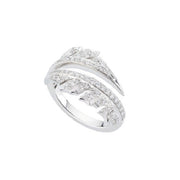STEPHEN WEBSTER 18K White Gold Magnipheasant Split Plume Diamond Ring