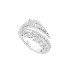 Load image into Gallery viewer, STEPHEN WEBSTER 18K White Gold Magnipheasant Split Plume Diamond Ring