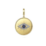 Load image into Gallery viewer, 14K Yellow Gold Evil Eye Medallion