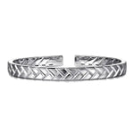 Load image into Gallery viewer, Sterling Silver Men's Herringbone Cuff Bracelet