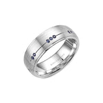 Load image into Gallery viewer, Men's Blue Sapphire Wedding Band
