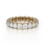 Load image into Gallery viewer, MICHAEL M 18K Gold Crown Eternity Wedding Band