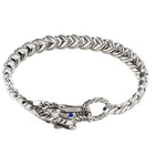 Load image into Gallery viewer, JOHN HARDY Legends Naga Silver And Blue Sapphire Dragon Bracelet