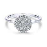 Load image into Gallery viewer, 14K White Gold Diamond Cluster Ring