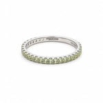 Load image into Gallery viewer, 14K White Gold Peridot Stackable Ring