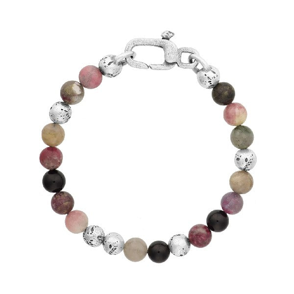 JOHN VARVATOS Kiln Sterling Silver Tourmaline Beaded Single-Strand Bracelet, 4mm