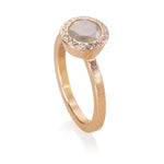 Load image into Gallery viewer, TODD REED Rose Gold Ring White Soft Grey Diamond