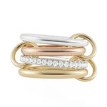 Load image into Gallery viewer, SPINELLI KILCOLLIN 18K Gold and Sterling Silver Cancer Deux MX Stackable Ring