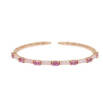 Load image into Gallery viewer, ETHO MARIA 18K Rose Gold Pink Sapphire and Opal Cuff