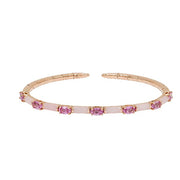 ETHO MARIA 18K Rose Gold Pink Sapphire and Opal Cuff