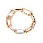 Load image into Gallery viewer, 18K Rose Gold Link Diamond Bracelet