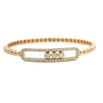 Load image into Gallery viewer, 18K Yellow Gold Diamond Bangle Bracelet