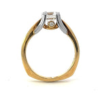 Load image into Gallery viewer, Platinum and 18K Yellow Gold Solitaire Diamond Engagement Ring
