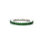 Load image into Gallery viewer, EXTENSIBLE 18K White Gold Stretchable Tsavorite Ring