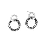 Load image into Gallery viewer, JOHN HARDY Classic Chain Interlinked Silver Stud Earrings