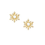 Load image into Gallery viewer, SETHI COUTURE 18K Yellow Gold Leena White Diamond Stud Earrings