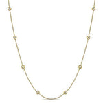Load image into Gallery viewer, 14K Yellow Gold Diamond Station Necklace