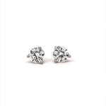 Load image into Gallery viewer, 14K White Gold Natural Diamond Stud Earrings 1.80cttw