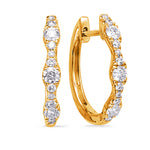 Load image into Gallery viewer, Small Hoop Diamond Earrings