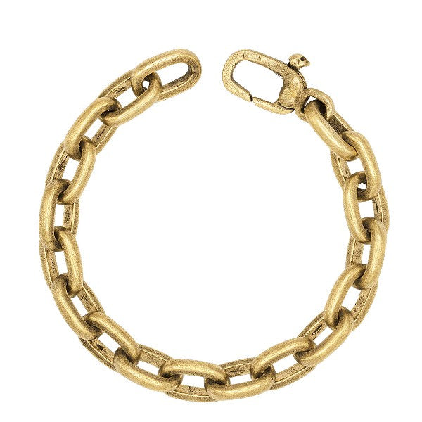 JOHN VARVATOS Artisan Brass Chain Link Bracelet, Distressed Oval Links