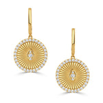 Load image into Gallery viewer, 18K Yellow Gold Diamond Earrings