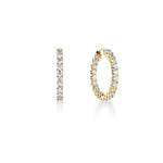 Load image into Gallery viewer, A.LINK 18K Yellow Gold Diamond Hoop Earrings 3.56cttw