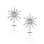 Load image into Gallery viewer, 18K White Gold Diamond North Star Earrings