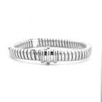 Load image into Gallery viewer, 18K White Gold Tubogus Bangle Bracelet