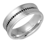 Load image into Gallery viewer, Men's Black Diamond 8mm Wedding Band