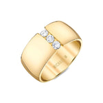 Load image into Gallery viewer, MICHAEL M 14K Yellow Gold Orb Split Cigar Ring