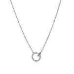 Load image into Gallery viewer, JOHN HARDY Essentials Sterling Silver Pave Diamond Interlinking Necklace