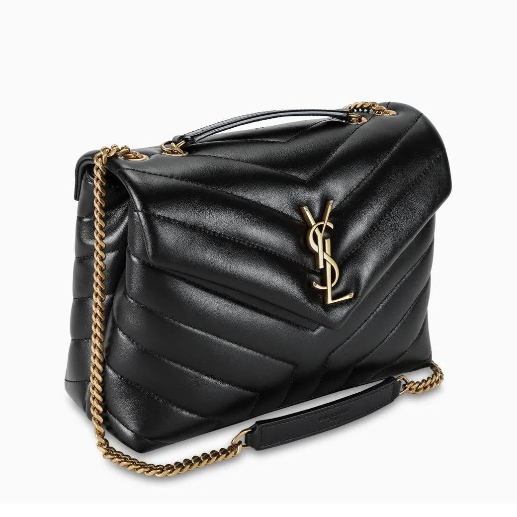 Pre-Owned YSL Quilted Monogram Medium Loulou Chain Satchel