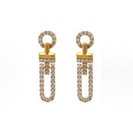 Load image into Gallery viewer, 18K Yellow Gold Diamond Drop Earrings