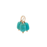Load image into Gallery viewer, HEATHER B MOORE 14K Yellow Gold Unfaceted Cylinder Turquoise Trio