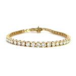 Load image into Gallery viewer, 14K Yellow Gold Lab-Grown Diamond Tennis Bracelet 7.00ct