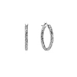 Load image into Gallery viewer, JOHN HARDY Essentials Silver Hoop Earrings 22mm