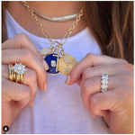 Load image into Gallery viewer, HEATHER B. MOORE Gold Hinged Carabiner