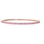 Load image into Gallery viewer, EXTENSIBLE 18K Rose Gold Pink Sapphire Strech Bracelet